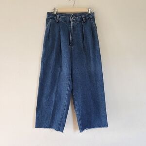Vintage X-BANDIDO front Pleats high-waisted Wide-leg Denim trousers size 30
